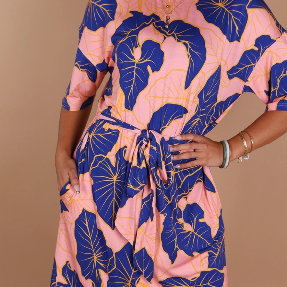 Lexbreezy T-Shirt Dress Kalo Pink/Blue NWT 🩷💙 - Picture 4 of 5